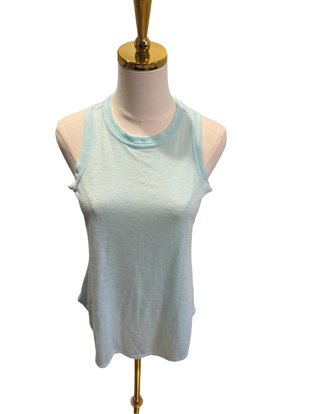 Athleta Pale Aqua Sleeveless Crew Neck Tank